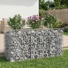 vidaXL Gabion h&oslash;jbed S&oslash;lv 150 x 50 x 80 cm Galvaniseret st&aring;l