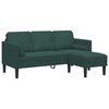 vidaXL Sofa S&aelig;t med pude 2 pcs M&oslash;rkegr&oslash;n Polyester