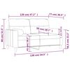 vidaXL 2-personers sofa med pyntepuder 120 cm stof sort