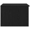 vidaXL Sofabord with Drawer Sort eg 50 x 50 x 36 cm Konstrueret træ