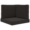vidaXL Udend&oslash;rs Sofa Pude 3 pcs Sort Polyester