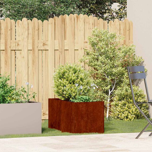 vidaXL plantekasse rustfarvet 40x80x40 cm forvitringsst&aring;l