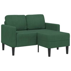 vidaXL 2-personers sofa med chaiselong L-formet 125 cm linned m&oslash;rkegr&oslash;n