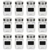 vidaXL opbevaringsglas med etiket 12 stk. 300 ml