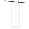 vidaXL Skyded&oslash;r ORKDAL 83 x 202 cm Massivt fyrretr&aelig; og glas