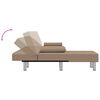 vidaXL L-formet sovesofa 255x140x70 cm kunstlæder cappuccinofarvet
