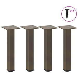vidaXL sofabordsben 4 stk. naturst&aring;l 42-44 cm st&aring;l
