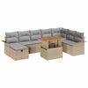 vidaXL Havesofa S&aelig;t 9 stk. Beige polyrattan