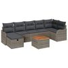 vidaXL Havesofa S&aelig;t med pude med opbevaring 8 pcs Gr&aring; Poly rattan