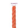 vidaXL arbejdsreb 12 mm 50 m polypropylen orange