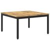 vidaXL Sofabord Hvid og sort 80 x 80,5 x 45 cm Massivt Akacietr&aelig;