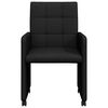 vidaXL Spisebordsstole med hjul 2 pcs Sort 58 x 65 x 94 cm Stof