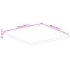 vidaXL bordplade 50x50x3,8 cm firkantet massivt ru mangotr&aelig;