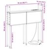 vidaXL Opbevaringshovedgavl med Opladningsstation Brun eg 75 cm