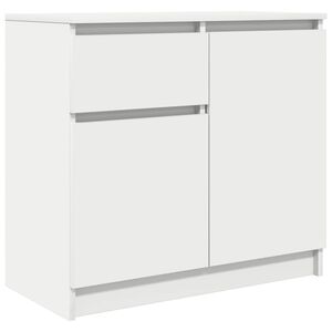 vidaXL sk&aelig;nk med skuffe 71x35x65 cm konstrueret tr&aelig; hvid