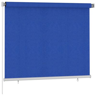 vidaXL udendørs rullegardin 180x140 cm HDPE blå