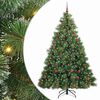 vidaXL Kunstigt juletr&aelig; med 300 LED'er Gr&oslash;n 210 cm PE og PVC