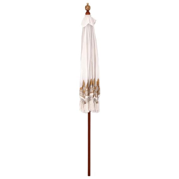 vidaXL Balinesisk Parasol Creme 215 x 215 x 260 cm