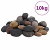 vidaXL polerede sm&aring;sten 10 kg 5-8 cm flerfarvet