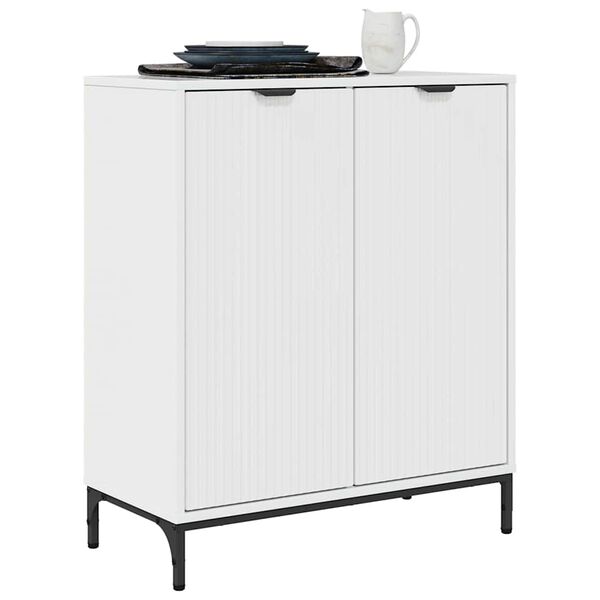 vidaXL Sideboard H&oslash;j gloss hvid 69,5 x 33 x 82 cm Konstrueret tr&aelig;