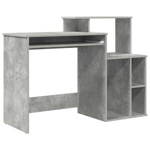 vidaXL Bord Beton Gr&aring; 120,5 x 44 x 88,5 cm Konstrueret tr&aelig;