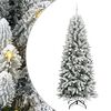 vidaXL Kunstigt juletr&aelig; Hvid 240 cm PVC og plastik og st&aring;l og PE
