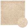 vidaXL gulvt&aelig;ppe ZIZUR beige 200x200cm jute-look indend&oslash;rs og udend&oslash;rs