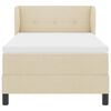 vidaXL Box spring seng med madras Creme 90 x 190 cm Stof