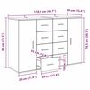 vidaXL Sideboards Corona 2 pcs Sort eg 59 x 39 x 80 cm Konstrueret tr&aelig;
