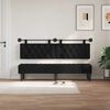 vidaXL H&aelig;ngende Hovedgavl V&aelig;gmonteret Sort 190 x 55 x 7 cm Stof