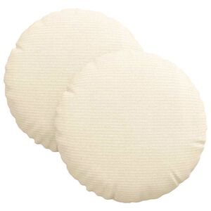 vidaXL S&aelig;depuder 2 stk. Velourstof Creme &Oslash;30 x 13 cm