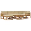 vidaXL Udend&oslash;rs sofagruppe med pude 7 pcs Naturlig og Beige