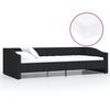 vidaXL daybed med madras og USB 90x200 cm stof sort