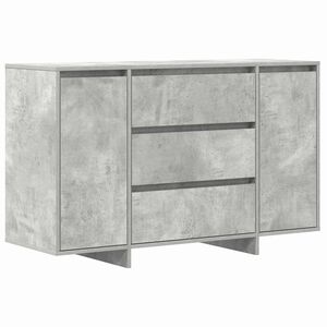 vidaXL Sideboard med skuffe Beton Gr&aring; 120 x 41 x 75 cm Konstrueret tr&aelig;
