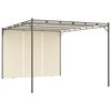 vidaXL havepavillon med gardin 4x3x2,25 m cremefarvet