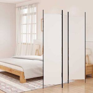 vidaXL 3-panels rumdeler 150x200 cm stof hvid