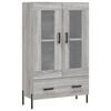 vidaXL skab 69,5x31x115 cm konstrueret tr&aelig; gr&aring; sonoma-eg