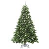 vidaXL Kunstigt juletr&aelig; med 300 LED'er Gr&oslash;n 240 cm PE og PVC