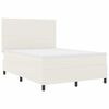 vidaXL Box spring seng Creme og hvid 140 x 190 cm Velourstof
