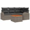 vidaXL Havesofa S&aelig;t 5 stk. Gr&aring; polyrattan