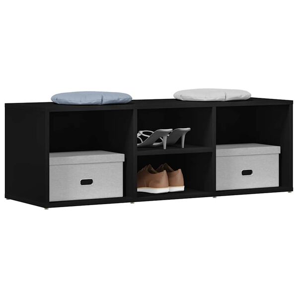 vidaXL skoreol 105x35x35 cm konstrueret tr&aelig; sort