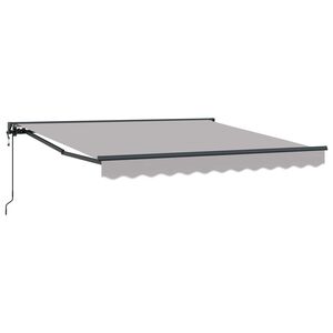 vidaXL Markiseramme Lysegr&aring; 300 x 250 cm Polyester med PU bel&aelig;gning