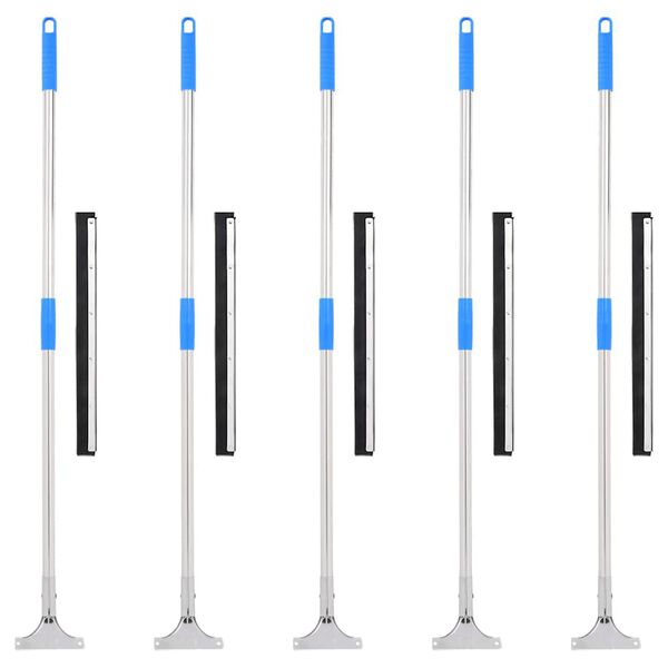 vidaXL gulvskrabere 5 stk. 45,5x119,5 cm stål og gummi