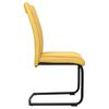 vidaXL spisebordsstole med cantilever 2 stk. stof sennepsgul