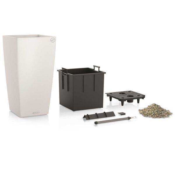 LECHUZA plantekrukke Cubico Color 40 ALL-IN-ONE hvid 13150