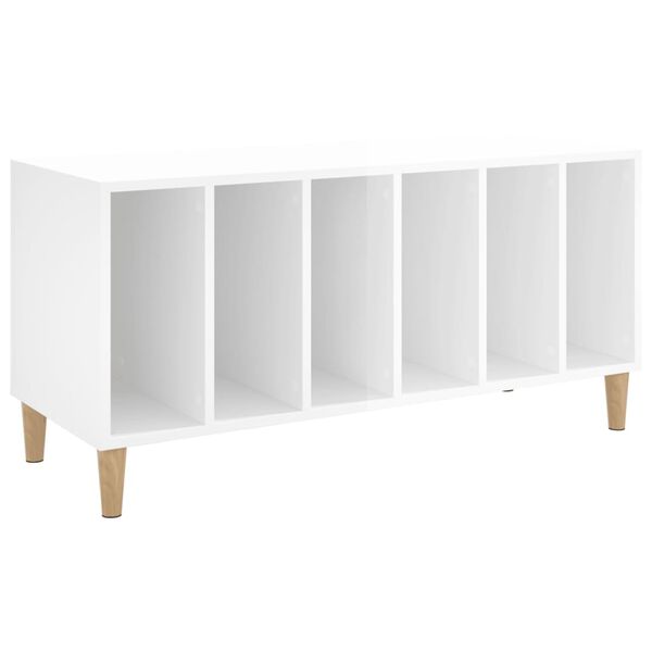 vidaXL vinylskab 100x38x48 cm konstrueret træ hvid højglans