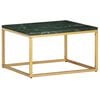 vidaXL sofabord 60x60x35 cm &aelig;gte sten med marmortekstur gr&oslash;n