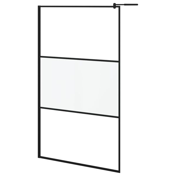 vidaXL brusev&aelig;g 115x195 cm halvmatteret sikkerhedsglas sort