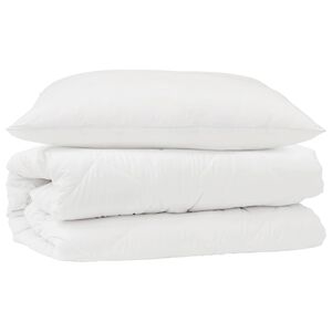 vidaXL Dynebetr&aelig;k S&aelig;t med pude 2 stk. Hvid Mikrofiber