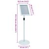 vidaXL Pedestal Plakatstand S&oslash;lv 33 x 33 x 126 cm PVC og St&aring;l